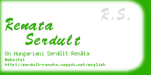 renata serdult business card