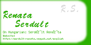 renata serdult business card